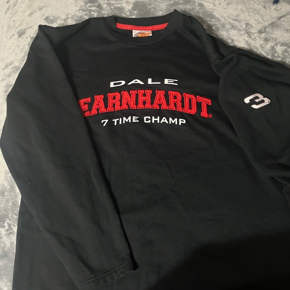 Nascar Black Long Sleeve Shirt with Red Accents